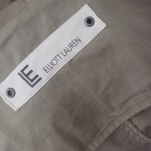 Elliott Lauren Women's Cotton Old Money Jacket Large Cinched Waist Neutral - Picture 6 of 7